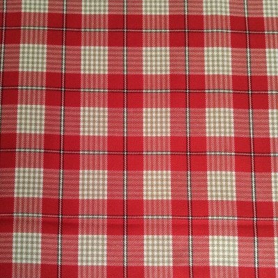 tartan escocês em vermelho e creme