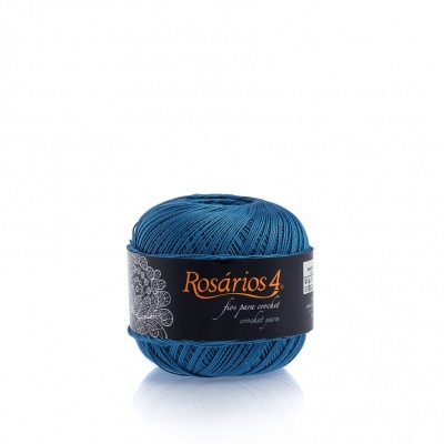 Linha de Crochet Rosários4 azul 515