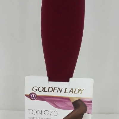 Collant Opaco Golden Lady em Bordeaux