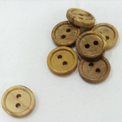 Botão de Madeira com  Rebordo 12mm