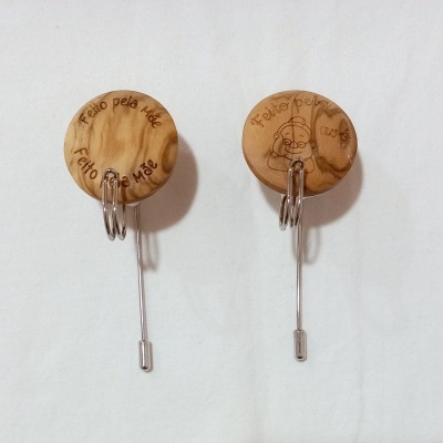 Alfinete de tricot em madeira