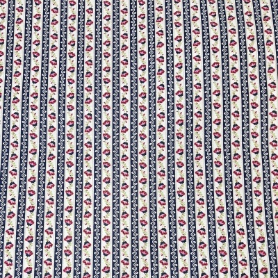 Chita Azul com flores rosa