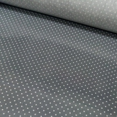 Plastificado com pintinhas brancas em fundo cinza