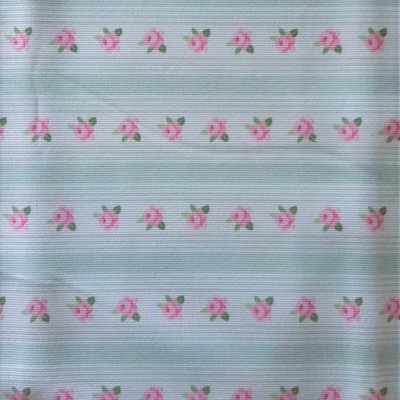 Rosas com riscas verde água