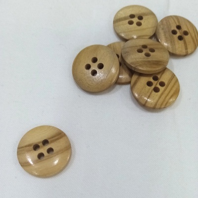 Botão de Madeira Liso 18mm