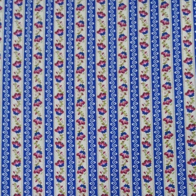 Chita Azulão com flores rosa