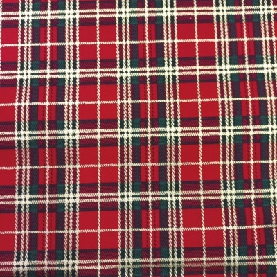 Quadrados vermelhos com fio dourado