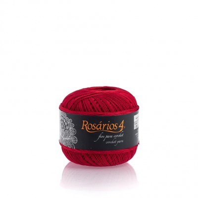 Linha de Crochet Rosários4 vermelho escuro 525