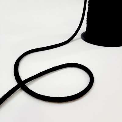 Cordão de algodão preto 3mm