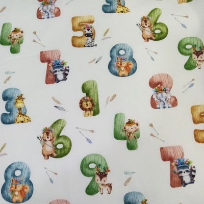 Plastificado com Animais e Números