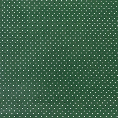 Plastificado com pintinhas brancas em fundo verde natal