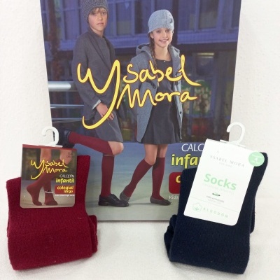 Meia até ao joelho azul escuro criança