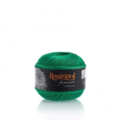 Linha de Crochet Rosários4 verde 533