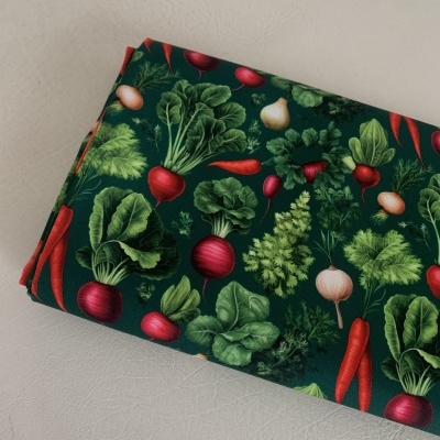 Hortícolas em fundo verde