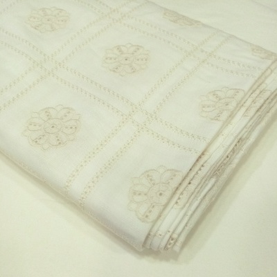 Tecido de meio linho com flores