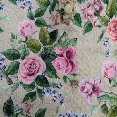 Loneta com rosas