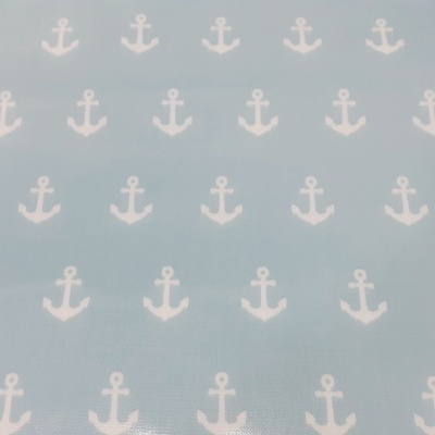 Plastificado com Âncoras em fundo azul bebé