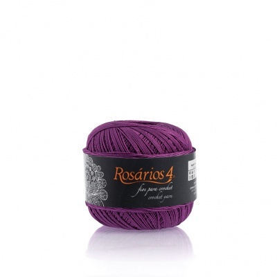 Linha de Crochet Rosários4 malva 529