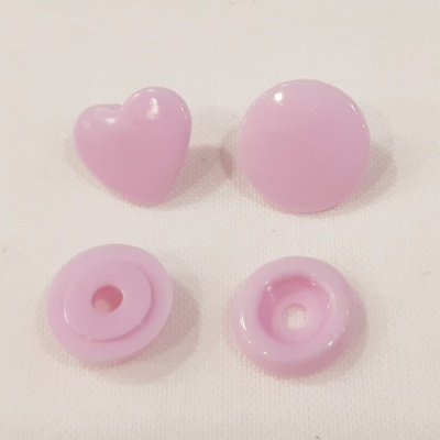 Molas de Pressão Coração Rosa Bebé