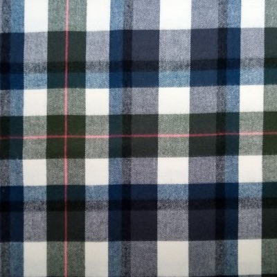 Flanela escocesa em verde seco e cinza