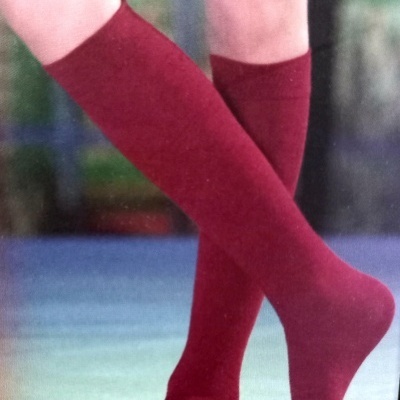 Meia até ao joelho bordeaux Criança