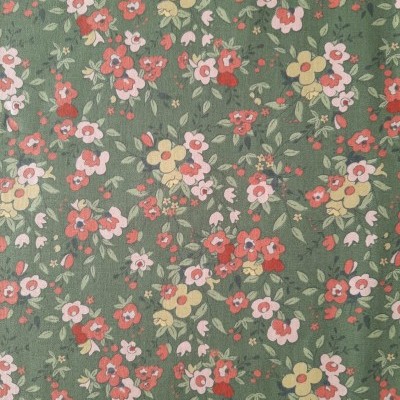 Flores laranja em fundo verde