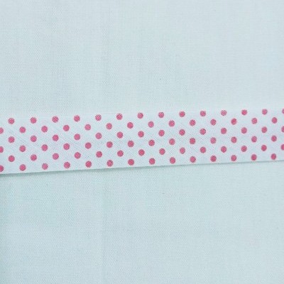 viés com pintinhas rosa fucsia