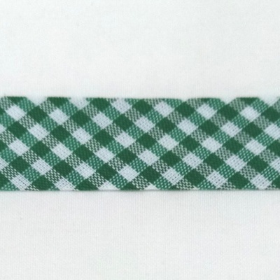 Viés Algodão com Xadrez Verde