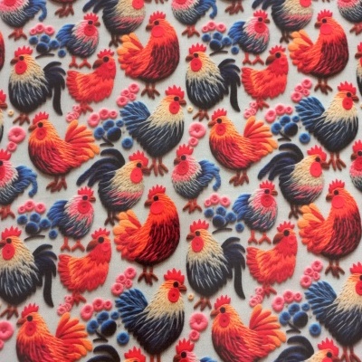 Plastificado 3D Galos e Galinhas - P018