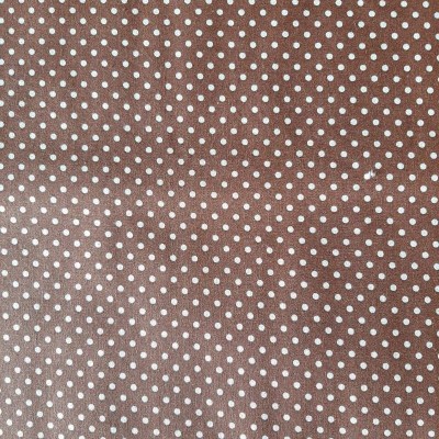 Bolinhas brancas em fundo castanho