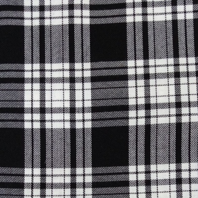 Tartan Escocês em Branco e Preto