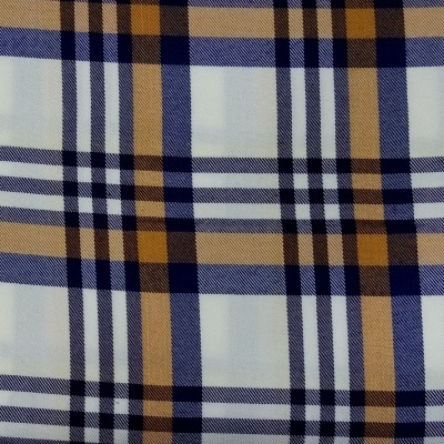 Vaiela Escocesa em azul e amarelo torrado