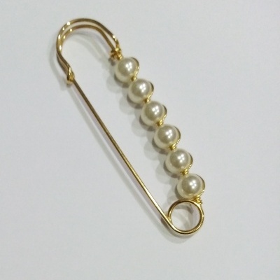 Alfinete Gold com Pérolas
