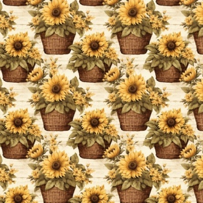 Plastificado 3D Vaso de Girassóis - P07