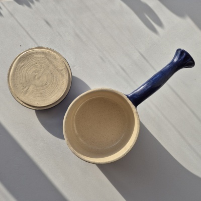 Handmade royal blue pan Handmade royal blue pan