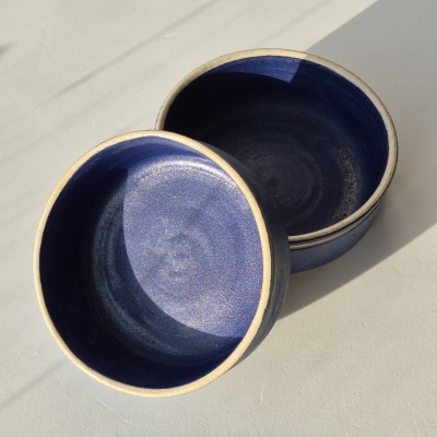 Handmade multi purpose blue bowl