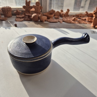 Handmade royal blue pan