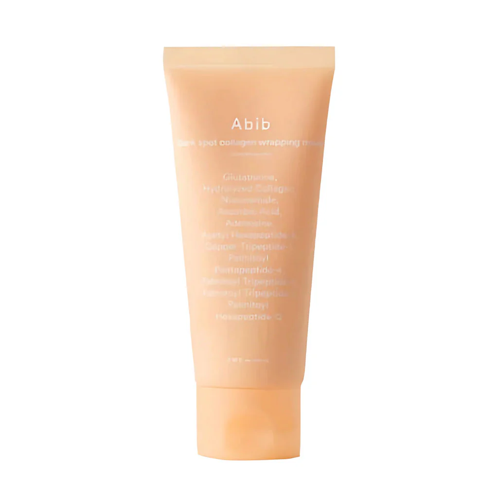 Abib Máscara Facial de Colágeno com Glutationa para Manchas Escuras, 100ml Tubo de creme Abib cor pêssego com tampa