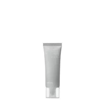 Frasco cinza de creme para o sol celimax com texto branco e tampa transparente.