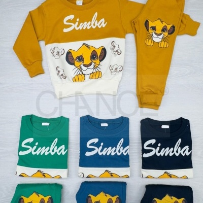 Conjunto infantil Simba em várias cores com camisola e calças