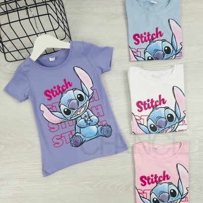 T-shirts infantis com estampa do Stitch em várias cores