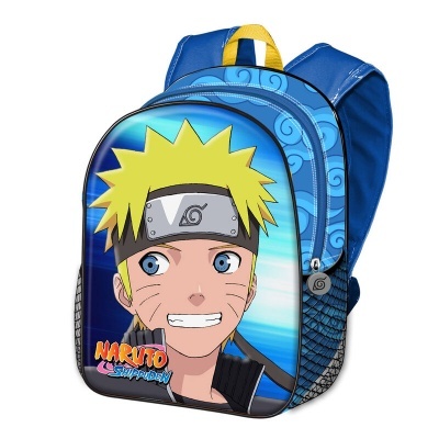 Mochila azul com estampa do personagem Naruto Shippuden