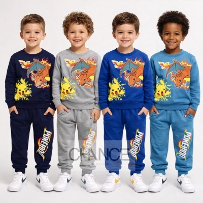 Conjuntos de fato de treino para criança com estampas de Pokémons em várias cores