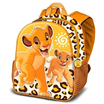 Mochila infantil do Rei Leão com estampa de Simba e Nala