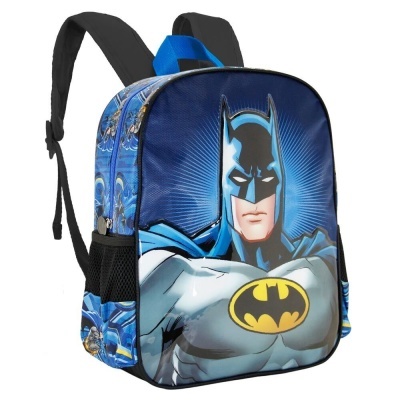 Mochila infantil azul com imagem do Batman