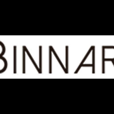 Texto BINNARI em preto com fundo branco