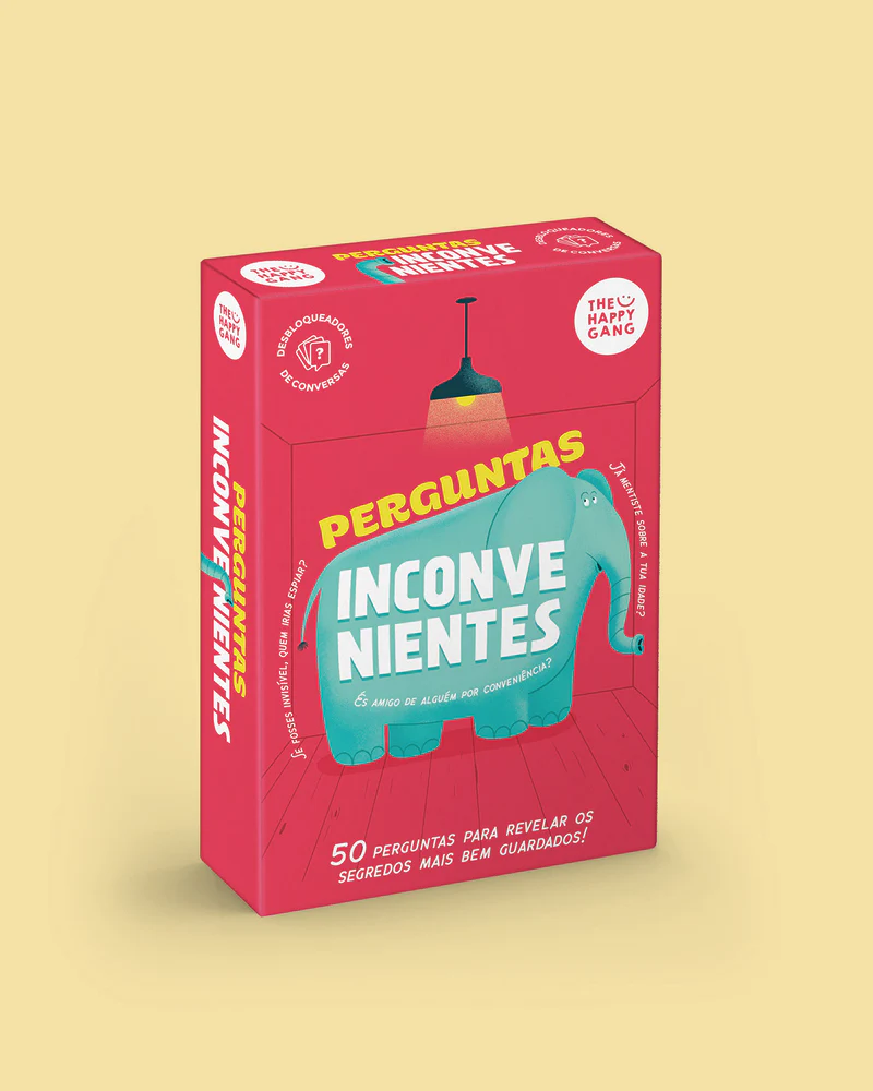 Perguntas Inconvenientes Pacote de jogo de cartas Perguntas Inconvenientes com elefante azul