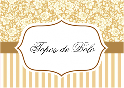 Etiqueta decorativa com texto 'Topos de Bolo'