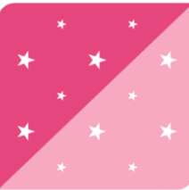 Fundo rosa com estrelas brancas