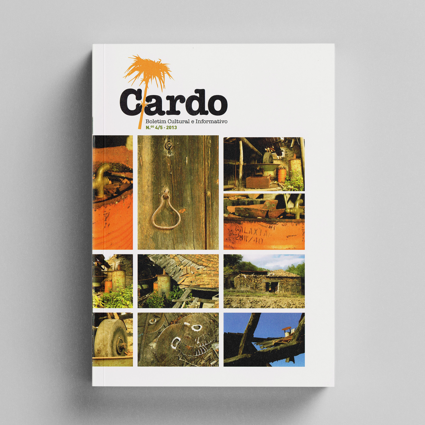 Cardo Revista Cardo com design rústico e várias fotos pequenas na capa